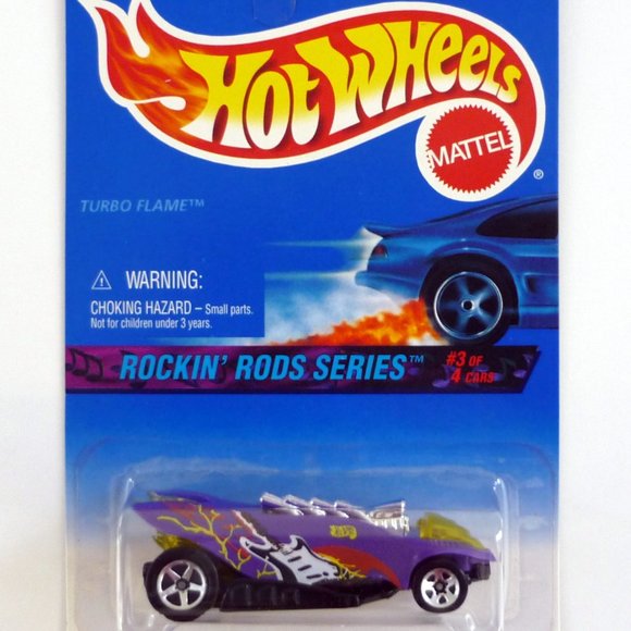 Hot Wheels Turbo Flame #571 Rockin' Rods Series #3 of 4 Purple Die-Cast Car 1997 - Picture 1 of 1